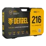 Набор инструментов DENZEL 1/2", 1/4", 3/8", CrV, S2, пластиковый кейс, 216 предметов