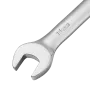 Ключ комбинированный трещоточный DENZEL, 15 мм, CrV, матовый хром