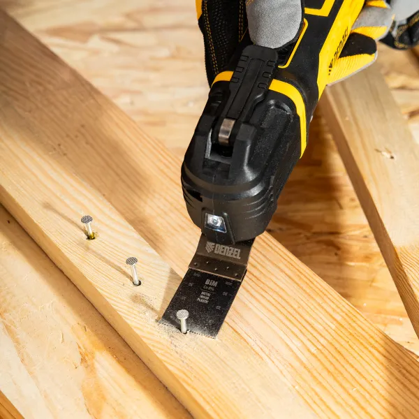 Насадка для МФИ DENZEL 782305 режущая пазовая прямая, BiM, по металлу и дереву, 33 x 1.4 мм