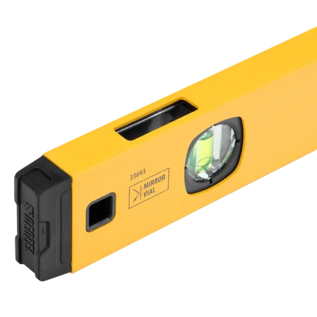 Уровень алюминиевый DENZEL магнит., фрезерованный, 3 глазка (1 зеркал.), 0,5 мм/м, 1000 мм