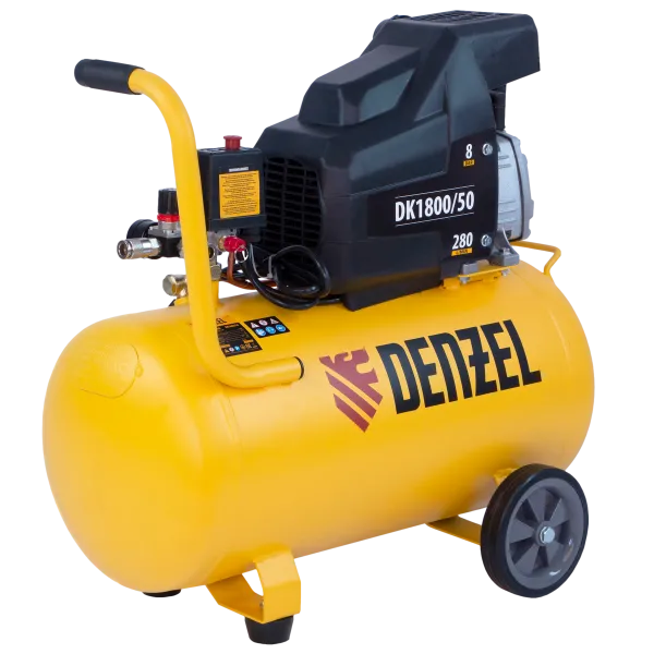 Компрессор воздушный DENZEL X-PRO DK1800/50, 1.8 кВт, 280 л/мин, 50 л