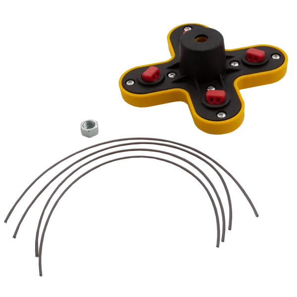 Триммерная головка DENZEL 96362, универсальная, гайка М10 x 1.25 левая