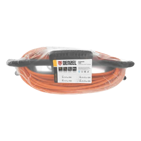 Удлинитель-шнур силовой Garden Series DENZEL, ПВС, 20м, 1 розетка 3 x 1,5 мм