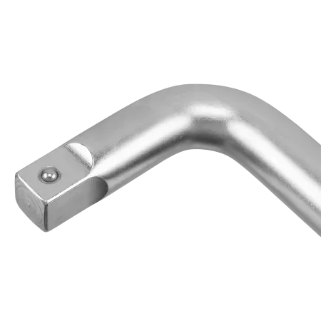 Вороток Г-образный DENZEL 300*100 мм, квадрат 3/4", CrV, матовый хром