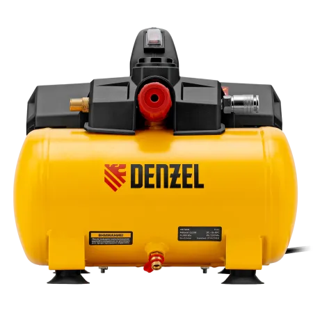 Компрессор DENZEL DLS750/6 безмасляный малошумный 750 Вт, 140 л/мин,ресивер 6 л