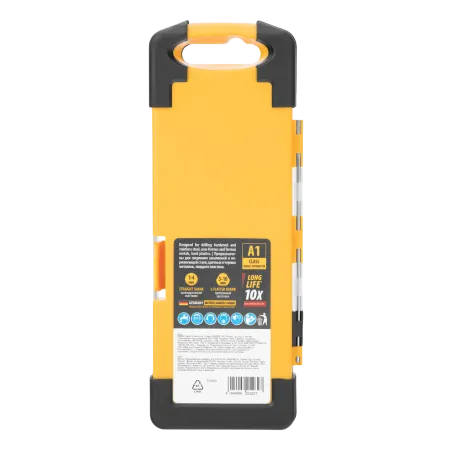 Набор сверл по металлу DENZEL, 2-8мм, Р6М5К8-TiN, Golden Tip, 6 шт