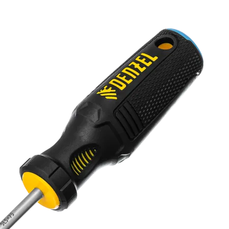 Отвертка DENZEL SL5x75 мм, S2, 3к рукоятка