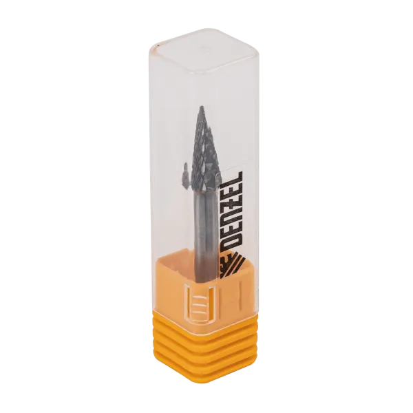 Борфреза по металлу DENZEL твердосплавная, коническая, тип-M, 8 мм