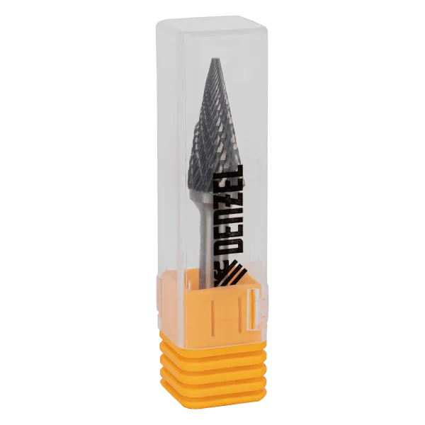 Борфреза по металлу DENZEL твердосплавная, коническая, тип-M, 12 мм