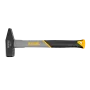 Молоток слесарный DENZEL 800 г, кованый, фибергласовая  рукоятка c TPR покрытием
