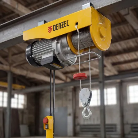 Тельфер электрический DENZEL TF-1200, 1.2 т, 1800 Вт, высота 12 м, 8 м/мин