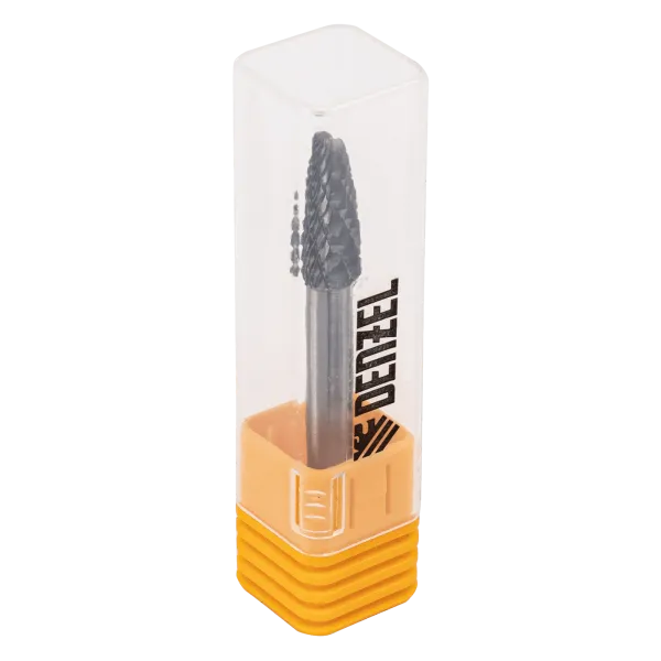 Борфреза по металлу DENZEL твердосплавная, параболическая, тип-F, 8 мм
