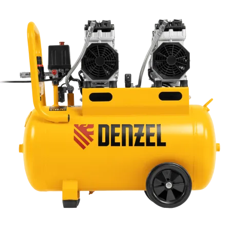 Компрессор безмасляный, малошумный DENZEL DLS 1500/50, 1500 ВТ, 2x750, 50 л, 260 л/мин