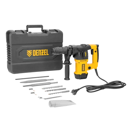 Перфоратор электрический DENZEL RHVB-1250-32, SDS-plus, 1250 Вт, 5,5 Дж, 4 реж.