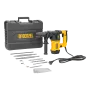 Перфоратор электрический DENZEL RHVB-1250-32, SDS-plus, 1250 Вт, 5,5 Дж, 4 реж.