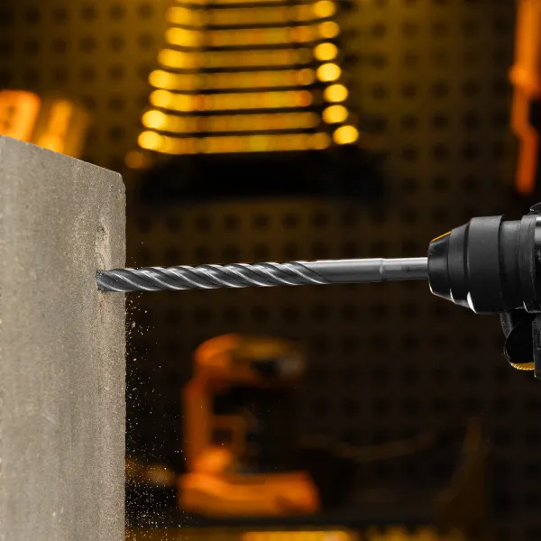 Бур по бетону DENZEL, цельная крестовая пластина, 12x215 мм, SDS PLUS