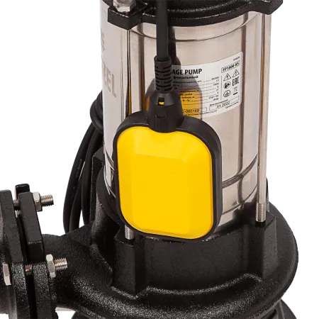 Фекальный насос DENZEL FP1800-KS, 1800 Вт, напор 17 м, 26000 л/ч, нож-измельчитель