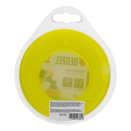 Леска для триммера DENZEL Flex Сord 96108, 2.4 мм x 15 м, круглая, блистер