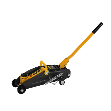 Домкрат гидравлический DENZEL подкатной с фиксатором, 2 т, 130-330 мм