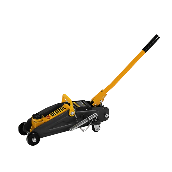 Домкрат гидравлический DENZEL подкатной с фиксатором, 2 т, 130-330 мм