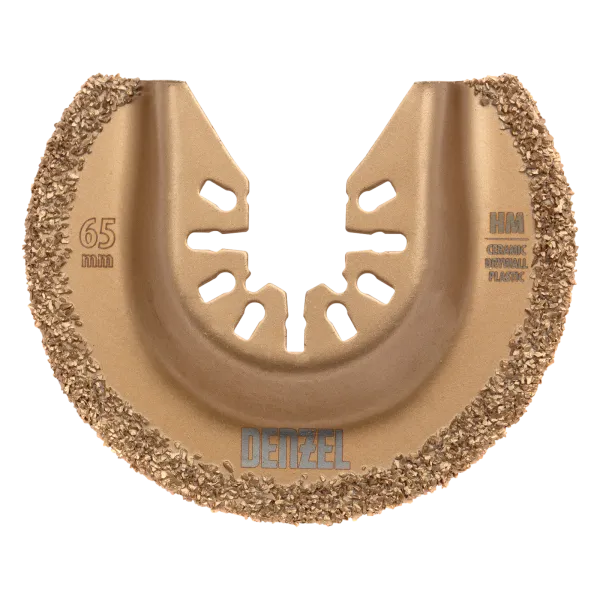 Насадка для МФИ DENZEL 782325 режущая полукруг, HM, по плитке, 63 мм