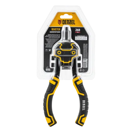 Заклепочник двуручный DENZEL заклепки 2,4-3,2-4,0-4,8-6,4 мм