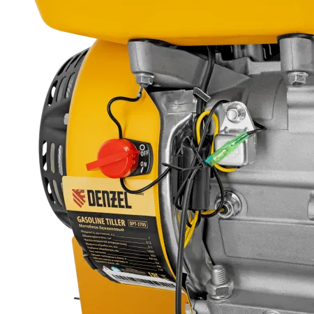 Мотоблок DENZEL DPT-370S, 7 л.с., ремен.сцеп, фрез 3х4, ШОМ, передачи 3В/1Н