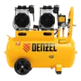 Компрессор безмасляный, малошумный DENZEL DLS 2200/50, 2200 Вт, 2x1100, 50 л, 380 л/мин