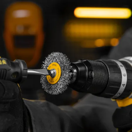 Набор щеток для дрели DENZEL, 5 Плоских 25-38-50-63-75 мм, шпилька, нерж. вит. проволока