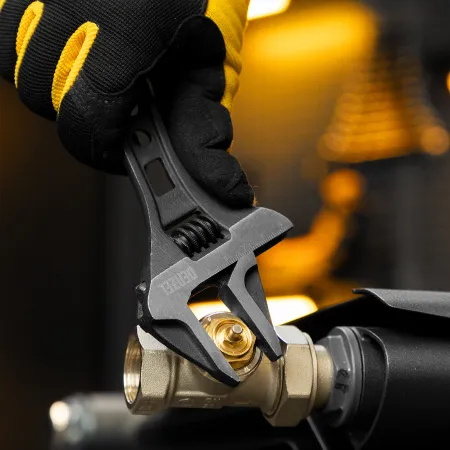 Ключ разводной DENZEL 155 мм, CrV, кованый, укороченная рукоятка