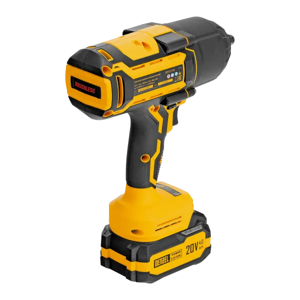 Гайковерт ударный аккумуляторный бесщет. DENZEL CIWH-BL-20-1000, Li-Ion, 20 В