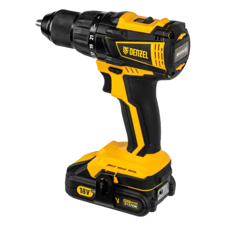 Аккумуляторная дрель-шуруповерт DENZEL BLDL-IB-18-02, 18 В, 2 x 2 Ач