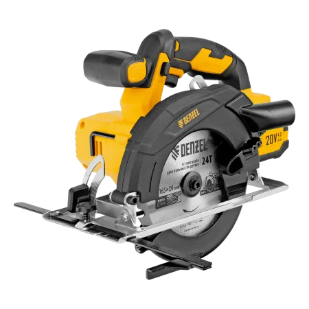 Пила циркулярная аккумуляторная DENZEL CCSH-20-165, 165 мм, Li-Ion, 20 В