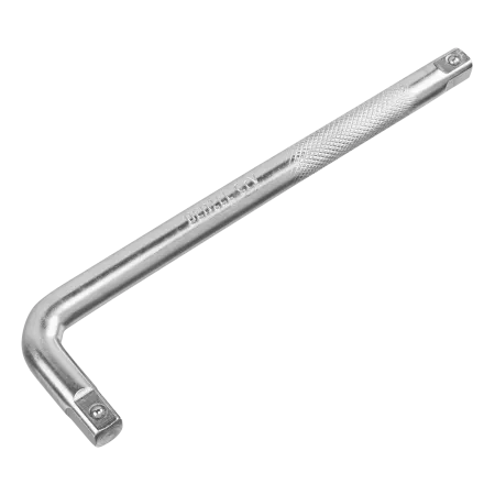Вороток Г-образный DENZEL 250*50 мм, квадрат 1/2", CrV, матовый хром