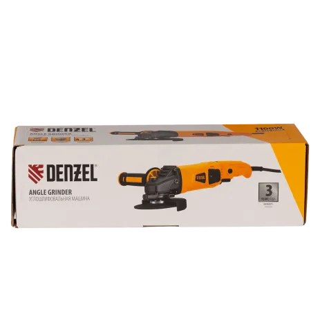 Машина шлифовальная угловая DENZEL AG125-1100A, 1100 Вт, 125 мм, 3000-11000 об/мин