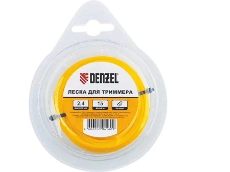 Леска для триммера DENZEL 96161, 1.6 мм x 15 м, треугольная