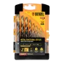 Набор сверл по металлу DENZEL, 1-10 мм, Р6М5К8-TiN, Golden Tip, 10 шт