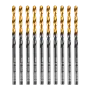 Сверло по металлу DENZEL 3 мм, HSS-Tin, Golden Tip, 10 шт.