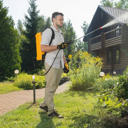 Опрыскиватель ранцевый аккумуляторный DENZEL D-16LA, 16 л, 12 В, 8 Ач