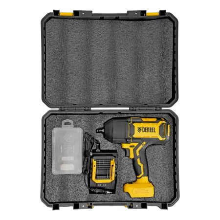 Гайковерт ударный аккумуляторный бесщет. DENZEL CIWH-BL-20-1000, Li-Ion, 20 В