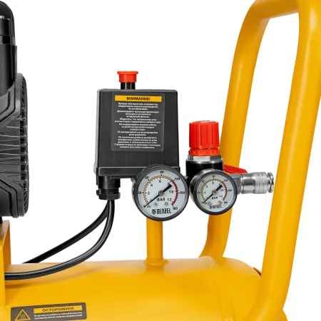 Компрессор безмасл. малошумный DENZEL DLP-1500/50, 1,5 кВт,50 л, 2850 об/мин, 250 л/мин