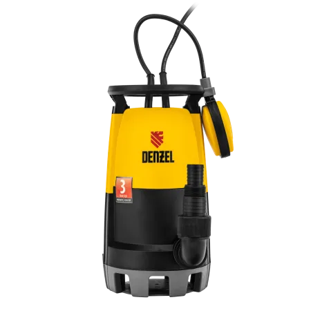 Дренажный насос DENZEL DP450S для чистой и грязной воды, 450 Вт, напор 6 м, 12000 л/ч