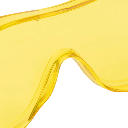 Очки защитные DENZEL открытые, поликарбонатные, увеличенная желтая линза, регулируемые дужки