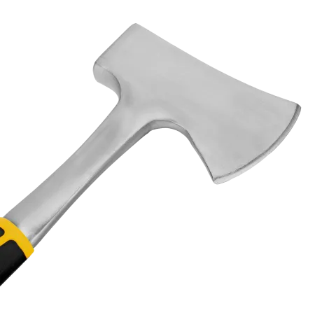 Топор цельнометаллический DENZEL, 600 г, двухкомпонентная обрезиненная рукоятка, изогнутый хват