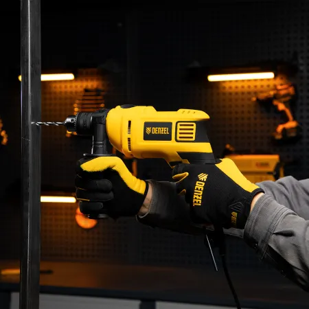 Ударная дрель DENZEL ID-750, 750 Вт, 0-3000 об/мин, 48000 уд/мин