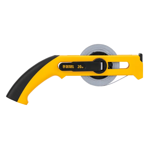 Рулетка геодезическая DENZEL 20 м х 13 мм, открытый корпус, металлическая лента