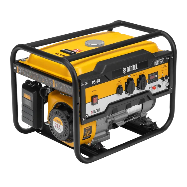 Генератор бензиновый DENZEL PS 28, 2.8 кВт, 230 В, 15 л, ручной старт