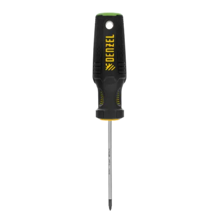 Отвертка DENZEL PZ0x75 мм, S2, 3к рукоятка
