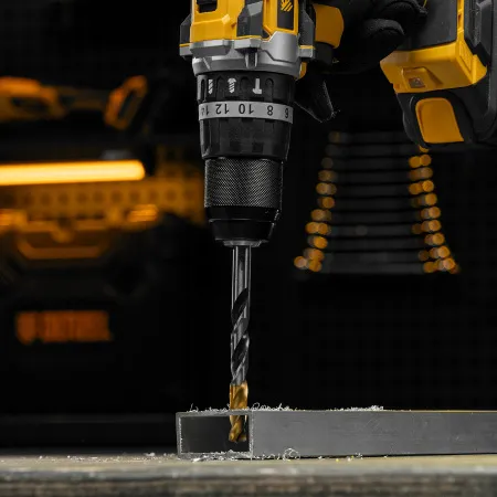 Сверло спиральное по металлу DENZEL 10 x 133 мм, Р6М5, Golden Tip, многогранная заточка