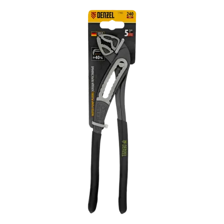 Клещи переставные DENZEL обливные рукоятки, 240 мм